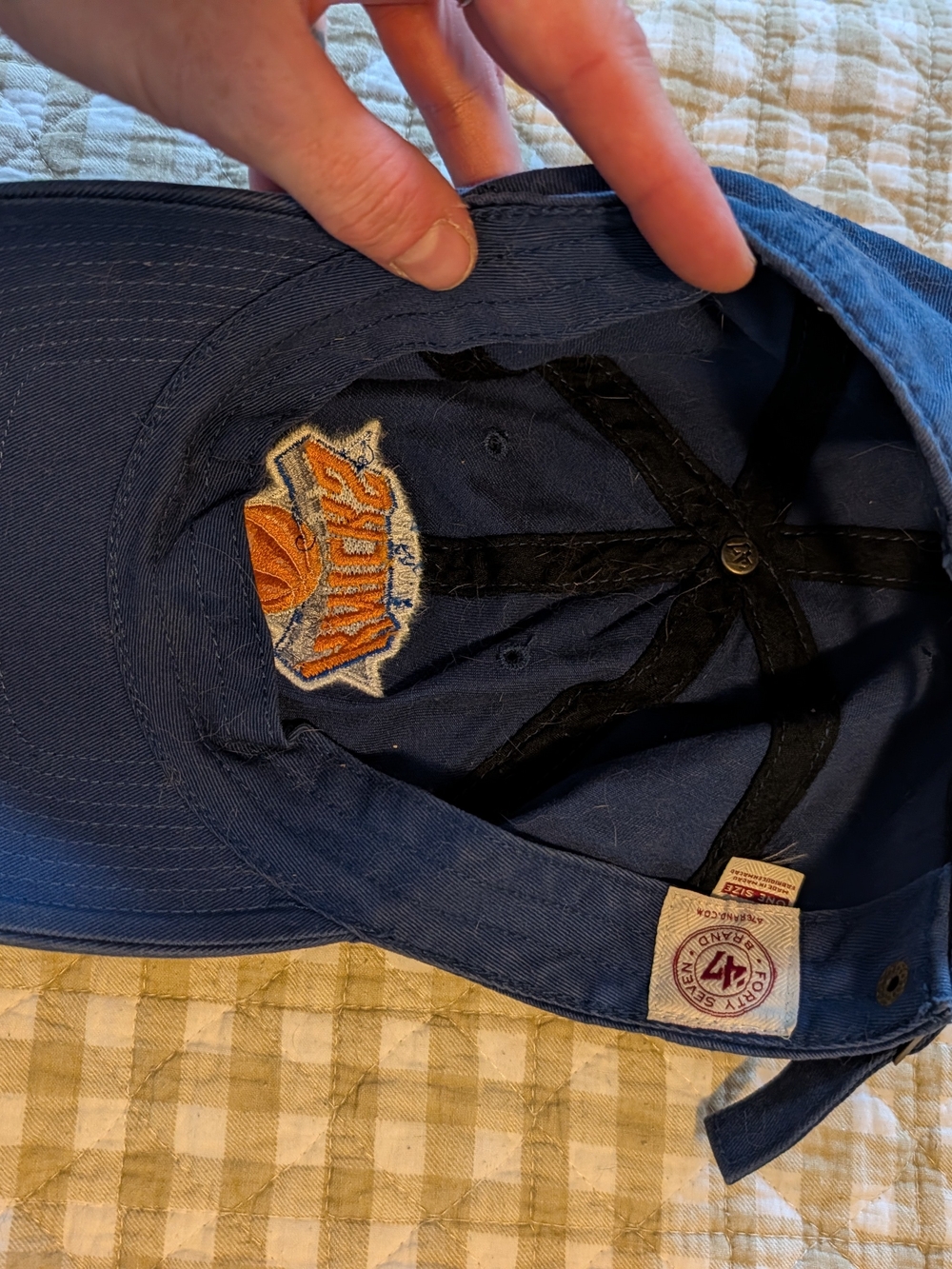 Knicks Navy Blue Baseball Cap OS - Picture 2 of 2